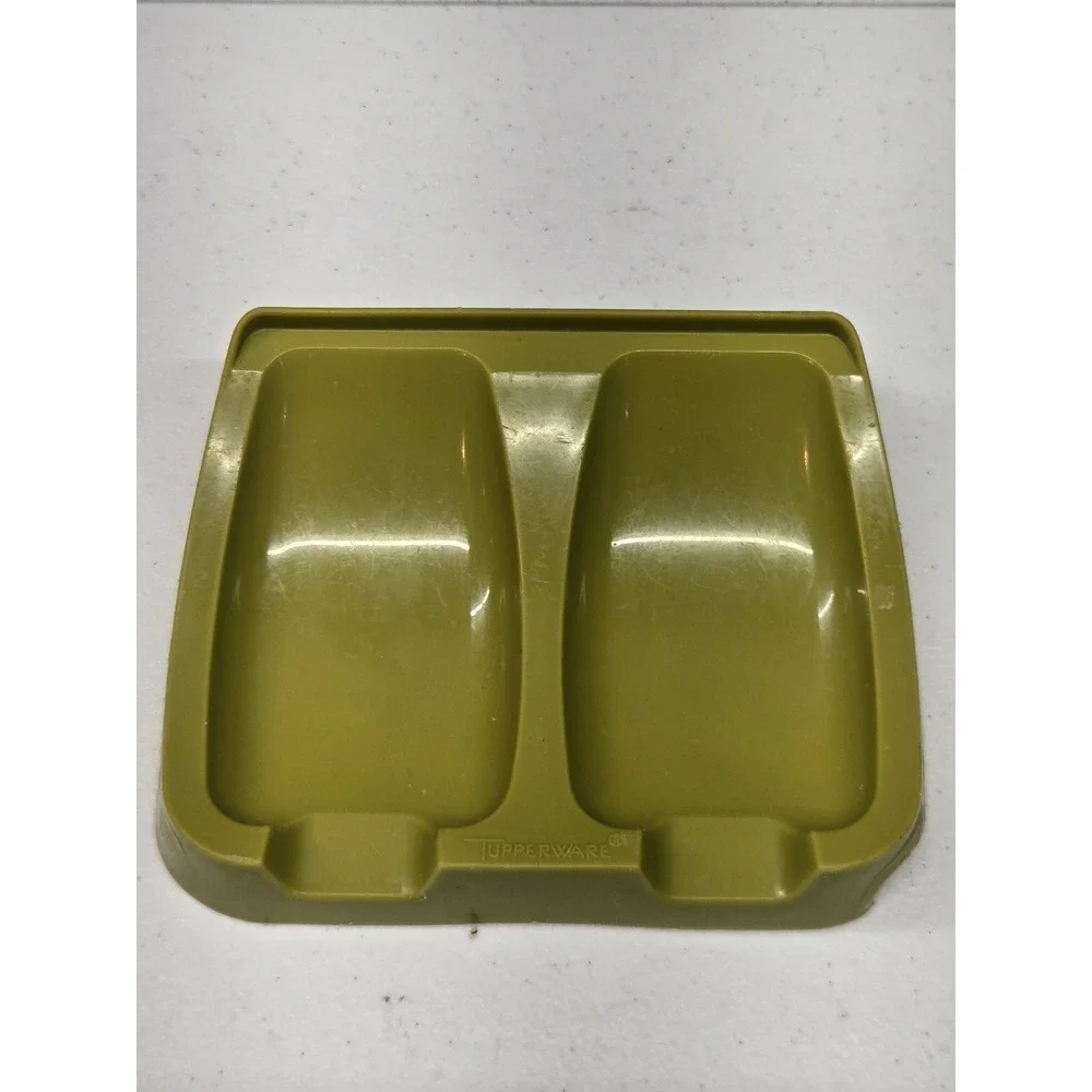 Vintage Tupperware Avocado Green Ice spoon Stand Base 1226-4